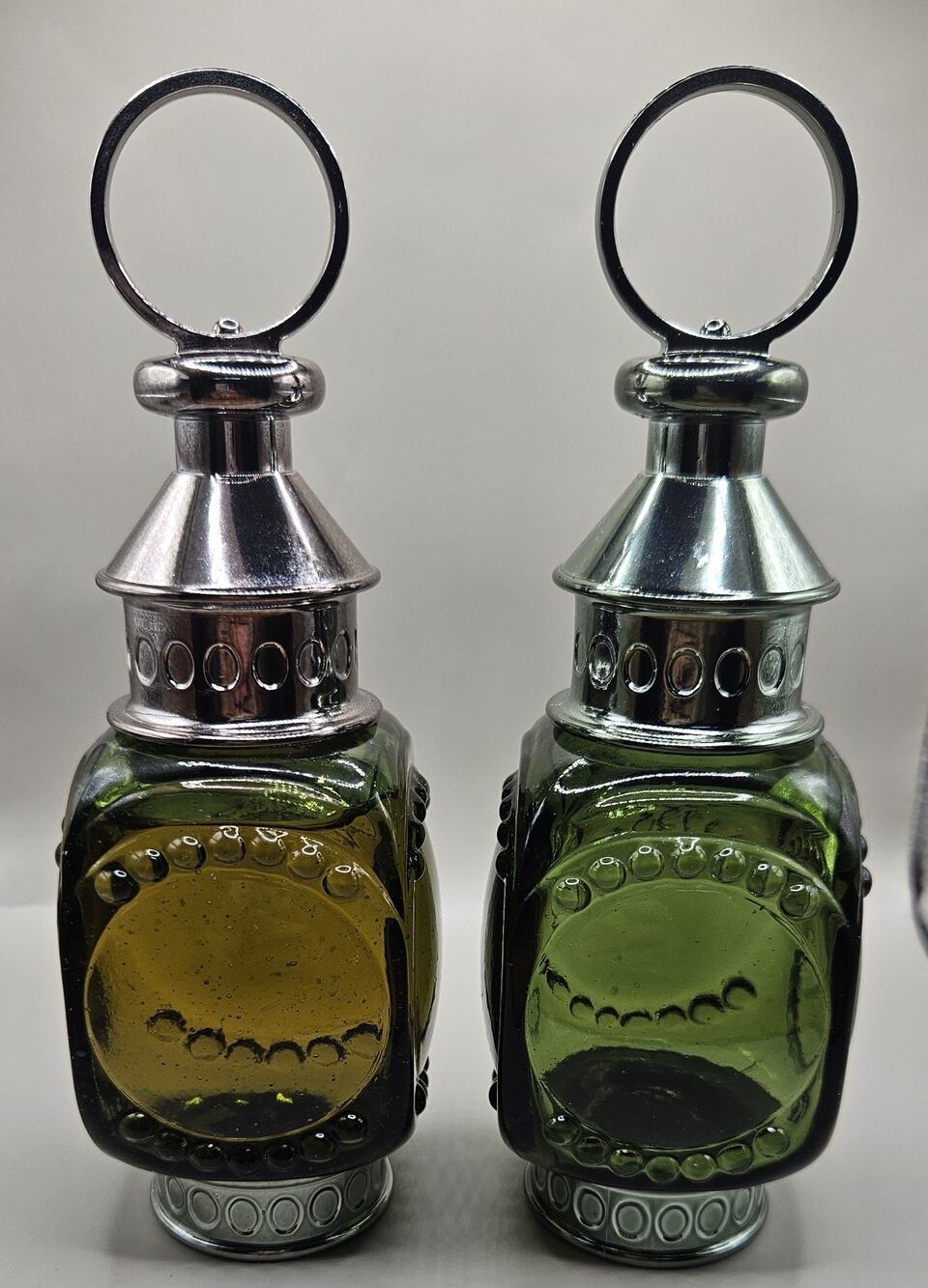 Vintage Whale Oil Lantern Bottle Avon Lot of 2